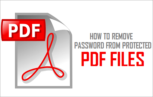 Remove Password From Protected PDF Files