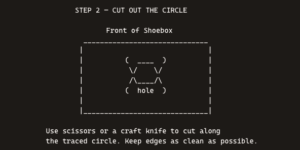 Cut Out Opening in the Shoebox