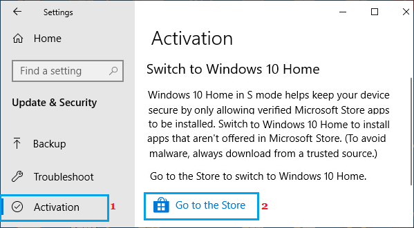 Go to Windows Store 