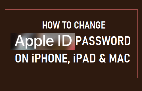 Change Apple ID Password on iPhone, iPad and Mac