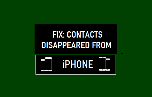 Contacts Disappeared From iPhone