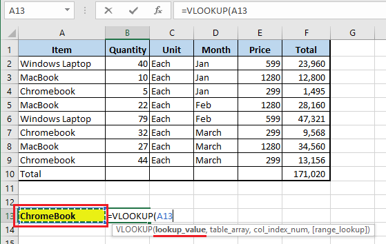 Enter Lookup Value in VLOOKUP Function