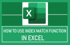 Use INDEX MATCH Function in Excel