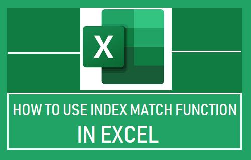 Use INDEX MATCH Function in Excel