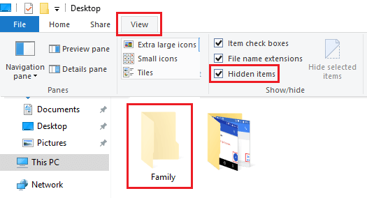 Show Hidden Files in Windows 10
