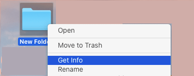 Get Folder Info Option on Mac