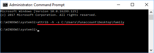 Unhide Files and Folders in Windows 10 Using Command Prompt