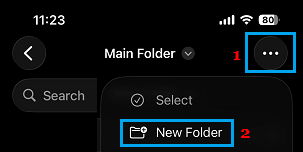 Create Folder Within Folder in iPhone Files App