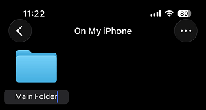 Name Folder on iPhone Files App