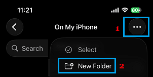 Create New Folder On iPhone Files App