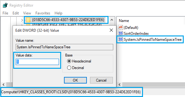 Remove OneDrive Using Registry Editor