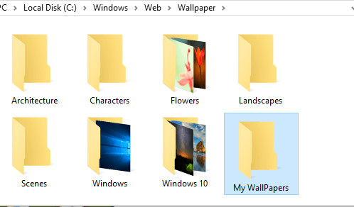Windows 10 Wallpaper Folders