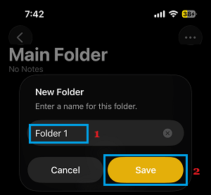 Name And Save Folder Within Main Folder