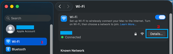 Open Network Details on Mac