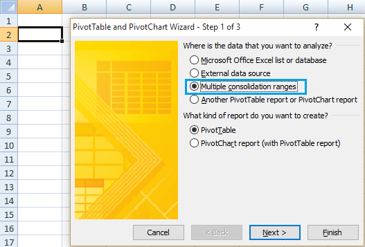 Pivot Chart From Multiple Sheets