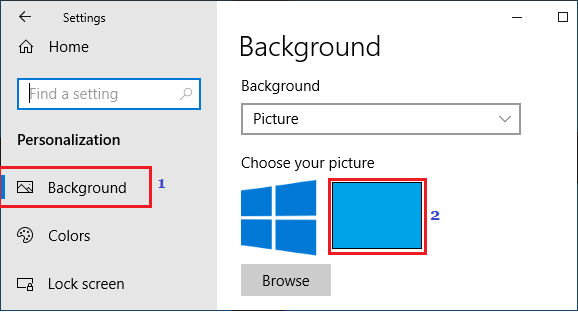 Set Desktop Background in Windows