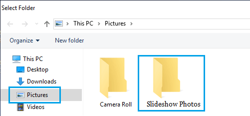 Select Photos Folder From Computer