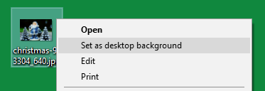 Set Desktop Background By Right Clicking