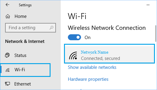 WiFi Network on Windows PC