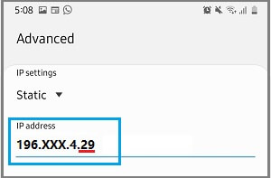 Change IP Address on Android Phone