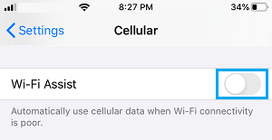 Deaktivieren Sie Wifi Assist Auf Dem Iphone