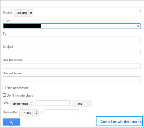 Gmail Search Mail Page