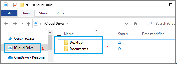 iCloud Drive Folders on Windows Computer