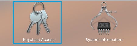 avaa avaimenperä Macissa