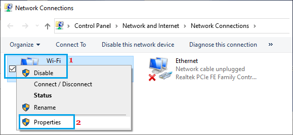 Open Wi-Fi Network Properties