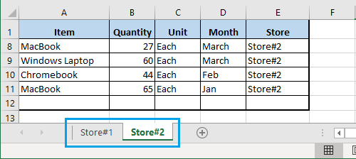 Pivot Table Source Data in Two Worksheets