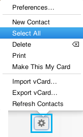 Select All iCloud Contacts
