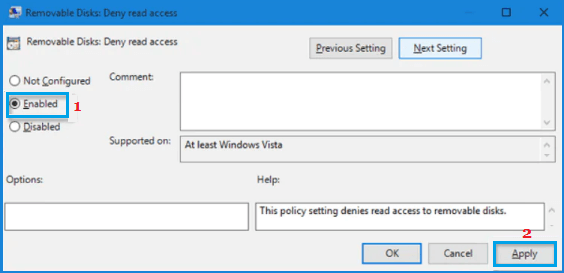 Enable USB Drives Using Group Policy Editor