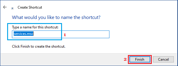 Save Services.msc Shortcut to Desktop