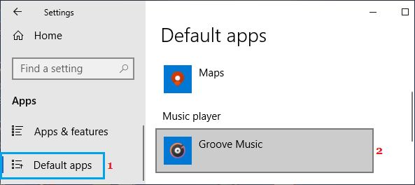 Groove Music Default Music App in Windows