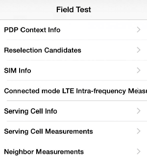 iPhone Field Test Mode