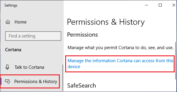 Manage Information That Cortana Collects in Windows 10