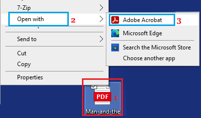 Open PDF File Using Adobe Acrobat Reader
