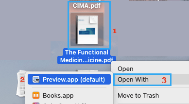 Open PDF File Using Preview App on Mac