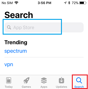 Search For Apps in App Store on iPhone 