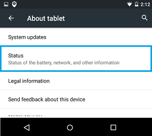 Status Android Device