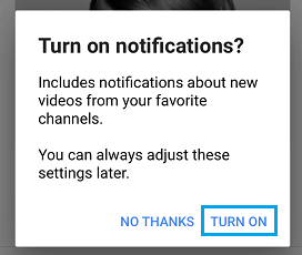 Turn On YouTube Notifications