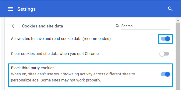 How to Enable and Disable Cookies in Chrome Browser - 57