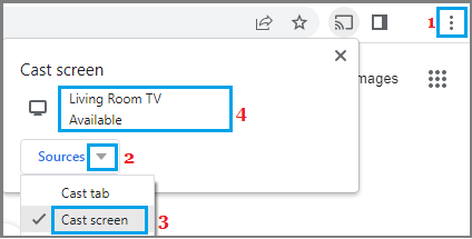 Wählen Sie Chromecast-Standort Aus