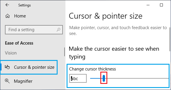 Change Cursor Size