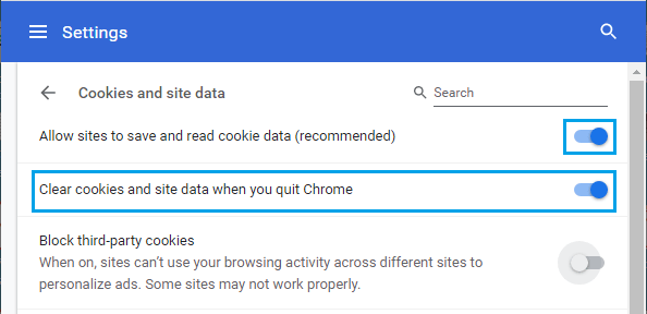 How to Enable and Disable Cookies in Chrome Browser - 45