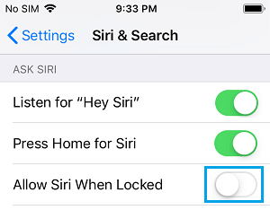 Disable Siri Search From iPhone Lock Screen
