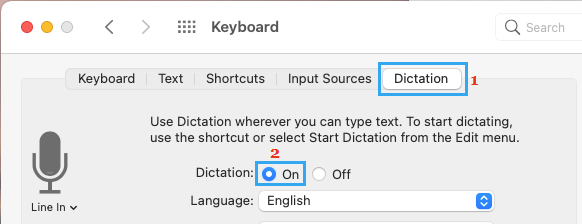 Enable Dictation Mode on Mac