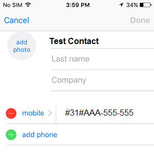 Hide Caller ID Per Contact Basis iPhone