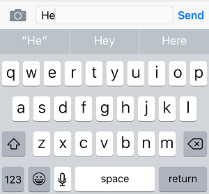 Keyboard With Predictive Text Suggestions Enabled