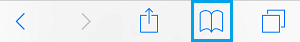 Bookmark icon in Safari Browser on iPhone
